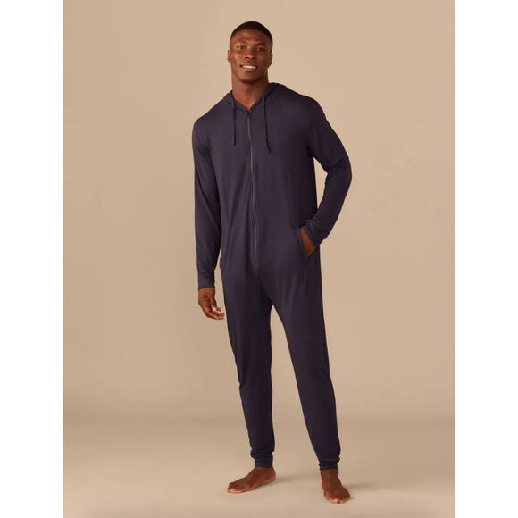MeUndies Adult Onesie - Unisex one piece pajama jumpsuit in dark sapphire M/L - Picture 2 of 8